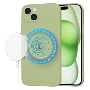 Husa pentru iPhone 15 Plus - Techsuit SoftFlex MagSafe - Matcha