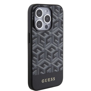 Husa pentru iPhone 15 Pro Max - Guess GCube Stripes MagSafe (GUHMP15XHGCFSEK) - Black - Img 3