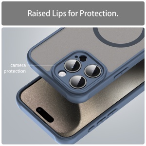 Husa pentru iPhone 15 Pro - Techsuit HaloFrost II MagSafe - Navy Blue - Img 5