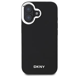 Husa pentru iPhone 16 - DKNY Hardcase Plain Silver Logo MagSafe (DKHMP16SPSCMCLK) - Black - Img 2