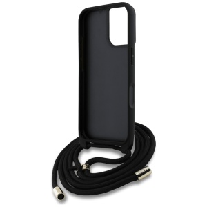 Husa pentru iPhone 16 - Guess Hardcase 4G Big Logo with Cord Strap (GUHCP16SP4GMGCRK) - Black - Img 6