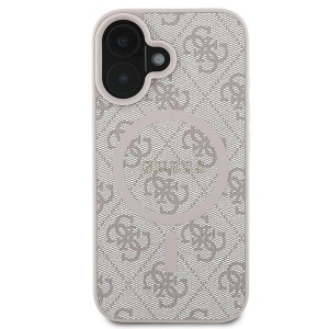Husa pentru iPhone 16 Plus - Guess 4G Ring Classic Logo MagSafe (GUHMP16MG4GFRP) - Pink - Img 3