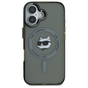 Husa pentru iPhone 16 Plus - Karl Lagerfeld IML MagSafe (KLHMP16MHLSCHK) - Metal Choupette`s Head - Img 3