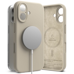 Husa pentru iPhone 16 Plus - Ringke Silicone Magnetic MagSafe - Stone - Img 5