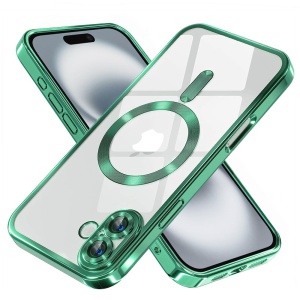 Husa pentru iPhone 16 Plus - Techsuit Luxury Crystal MagSafe - Light Green