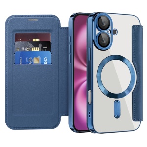 Husa pentru iPhone 16 Plus - Techsuit SmartMag Book Case - Blue