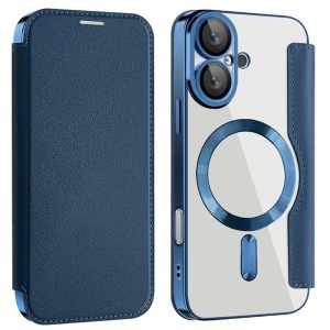 Husa pentru iPhone 16 Plus - Techsuit SmartMag Book Case - Blue - Img 2
