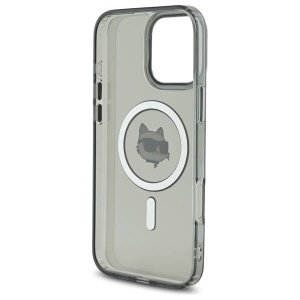 Husa pentru iPhone 16 Pro - Karl Lagerfeld IML MagSafe (KLHMP16LHLSCHK) - Metal Choupette`s Head - Img 2