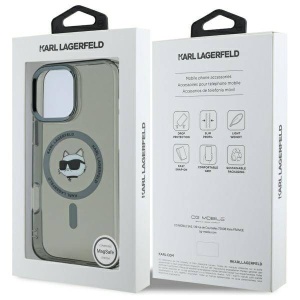 Husa pentru iPhone 16 Pro - Karl Lagerfeld IML MagSafe (KLHMP16LHLSCHK) - Metal Choupette`s Head - Img 7