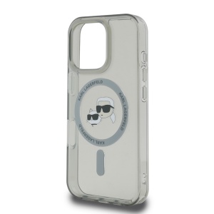 Husa pentru iPhone 16 Pro Max - Karl Lagerfeld IML MagSafe (KLHMP16XHLSKCK) - Metal Karl&Choupette Head - Img 2