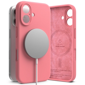 Husa pentru iPhone 16 - Ringke Silicone Magnetic MagSafe - Pink - Img 5