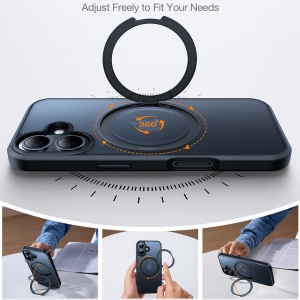 Husa pentru iPhone 16 - Torras Ostand Pro Series - Black - Img 6