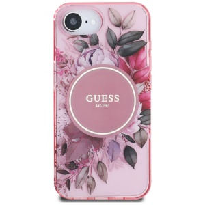Husa pentru iPhone 16e - Guess IML Flowers MagSafe (GUHMPSE4HFWBRCEP) - Pink - Img 6