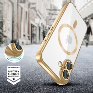 Husa pentru iPhone 16e - Techsuit Luxury Crystal MagSafe - Gold - Img 7