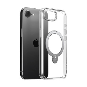 Husa pentru iPhone 16e - Torras Ostand Spin MagSafe Series - Clear - Img 2