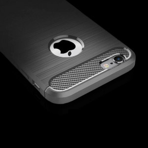 Husa pentru iPhone 6 Plus / iPhone 6s Plus - Techsuit Carbon Silicone - Black - Img 6