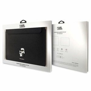 Husa pentru Laptop, 14", Magnetica - Karl Lagerfeld (KLCS14SAKCPMK) - Black Karl&Chaoupette - Img 4
