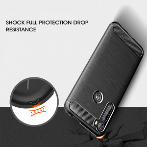 Husa pentru Motorola One Fusion Plus - Techsuit Carbon Silicone - Black - Img 2