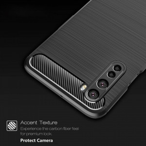 Husa pentru OnePlus Nord 5G - Techsuit Carbon Silicone - Black - Img 6