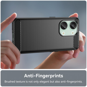 Husa pentru OnePlus NordÂ 3 - Techsuit Carbon Silicone - Black - Img 4