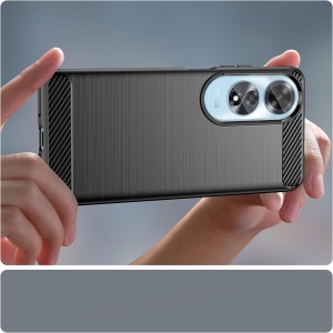 Husa pentru Oppo A60 4G - Techsuit Carbon Silicone - Black - Img 3
