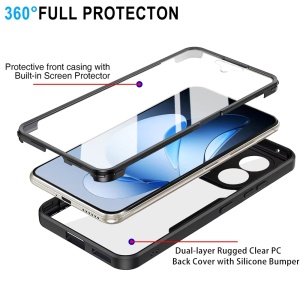 Husa pentru Oppo Reno13 Pro + Folie - Techsuit ColorVerse 360 Series - Black - Img 3