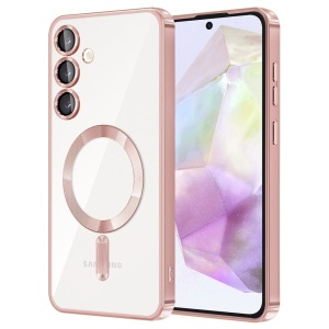 Husa pentru Samsung Galaxy A35 5G - Techsuit Luxury Crystal MagSafe - Pink - Img 1