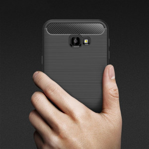 Husa pentru Samsung Galaxy J4 Plus - Techsuit Carbon Silicone - Black - Img 6