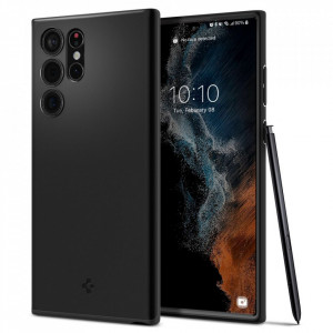 Husa pentru Samsung Galaxy S22 Ultra 5G - Spigen Thin Fit - Black - Img 1