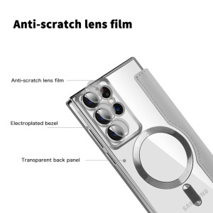 Husa pentru Samsung Galaxy S22 Ultra 5G - Techsuit SmartMag Book Case - Gray - Img 3