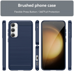 Husa pentru Samsung Galaxy S23 FE - Techsuit Carbon Silicone - Blue - Img 4