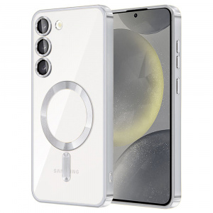 Husa pentru Samsung Galaxy S23 - Techsuit Luxury Crystal MagSafe - Silver - Img 1