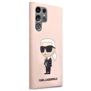Husa pentru Samsung Galaxy S23 Ultra - Karl Lagerfeld Silicone (KLHCS23LSNIKBCP) - Pink Ikonik - Img 5