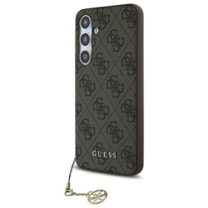 Husa pentru Samsung Galaxy S24 FE - Guess Hardcase 4G Charms Collection (GUHCS24FEGF4GBR) - Brown - Img 1
