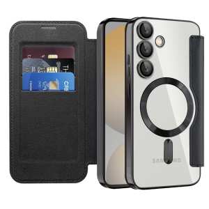 Husa pentru Samsung Galaxy S24 FE - Techsuit SmartMag Book Case - Black - Img 1