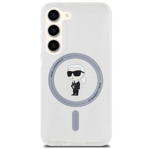 Husa pentru Samsung Galaxy S24 - Karl Lagerfeld IML Luxury MagSafe (KLHMS24SHFCKNOT) - Transparent Ikonik - Img 4