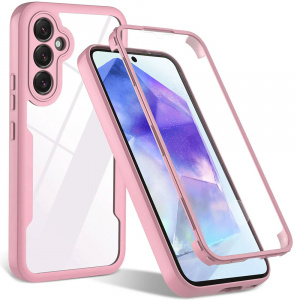 Husa pentru Samsung Galaxy S24 Plus + Folie - Techsuit ColorVerse 360 Series - Pink - Img 2