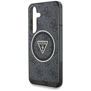 Husa pentru Samsung Galaxy S25 Plus - Guess IML Metal Glitter 4G Circle Triangle MagSafe (GUHMS25MHG4PRTGK) - Black - Img 6