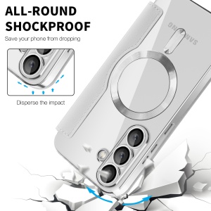 Husa pentru Samsung Galaxy S25 - Techsuit SmartMag Book Case - Gray - Img 4