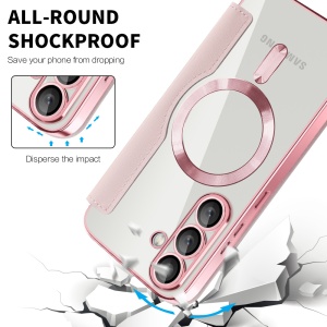 Husa pentru Samsung Galaxy S25 - Techsuit SmartMag Book Case - Pink - Img 4