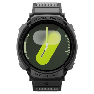 Husa pentru Samsung Galaxy Watch8 44mm + Curea - Spigen Rugged Armor Pro - Black - Img 5
