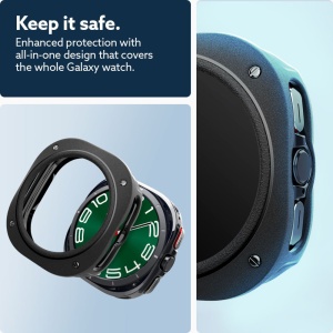 Husa pentru Samsung Galaxy WatchÂ Ultra 47mm - Spigen Caseology Vault - Matte Black - Img 9