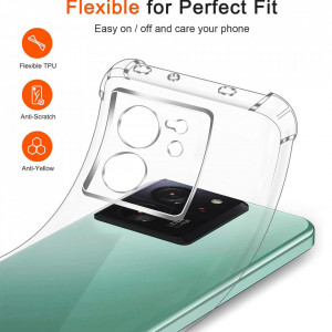 Husa pentru Xiaomi 13T / 13T Pro - Techsuit Shockproof Clear Silicone - Clear - Img 5