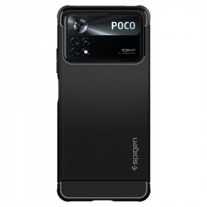 Husa pentru Xiaomi Poco X4 Pro 5G - Spigen Rugged Armor - Black - Img 6