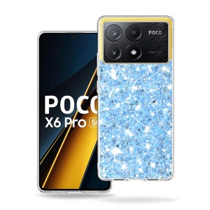 Husa pentru Xiaomi Poco X6 Pro - Techsuit Sparkly Glitter - Blue - Img 1