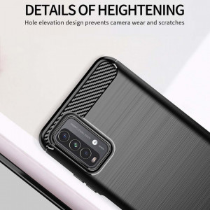 Husa pentru Xiaomi Redmi 9T / Redmi 9 Power - Techsuit Carbon Silicone - Black - Img 4