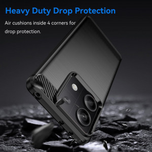 Husa pentru Xiaomi Redmi Note 13 5G - Techsuit Carbon Silicone - Black - Img 5
