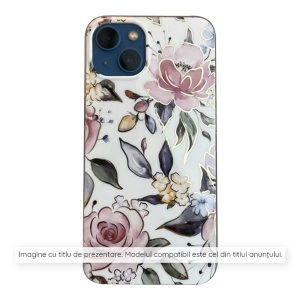 Husa pentru Xiaomi Redmi Note 13 Pro 4G / Poco M6 Pro 4G - Techsuit Marble Series - Chloe White - Img 1