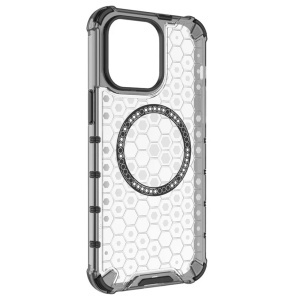 Husa transparenta pentru iPhone 14 Pro - Techsuit HoneyComb Shield MagSafe - White - Img 3
