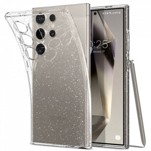 Huse pentru Samsung Galaxy S24 Ultra - Spigen Liquid Crystal Glitter - Crystal Quartz - Img 2
